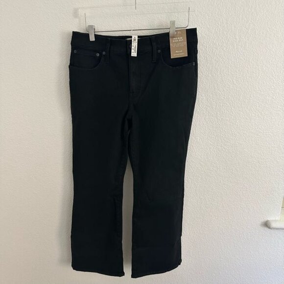 Madewell Kick Out Crop Jeans in Black Rinse Wash - Picture 5 of 10